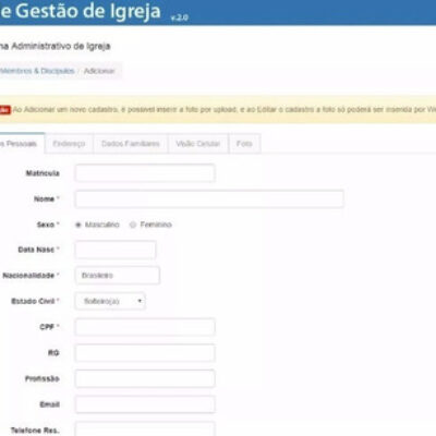 Gestão Script Para Administração De Igrejas Em Php