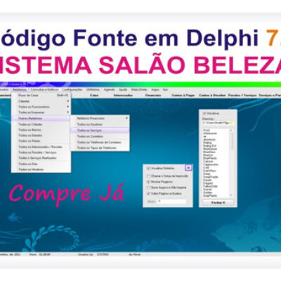 Código Fonte Em Delphi Sistema Salão De Beleza + Agenda